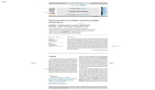 Indoor location based services challenges, requirements and usability of current solutions